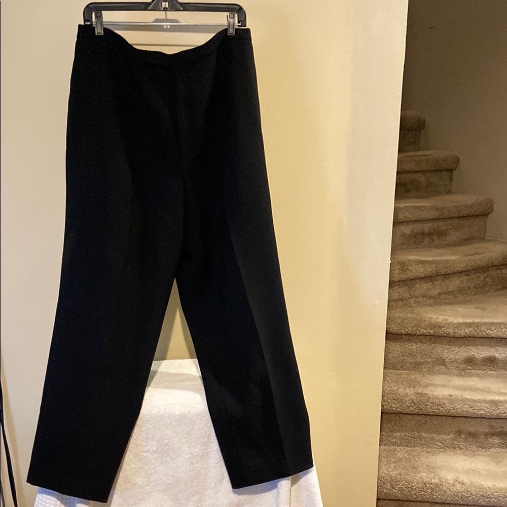 Dana Buchman Black Dress Pants Wide-Leg Relaxed Fit